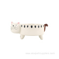 Luxury Cat Shaped Ceramic Pet Dog Feeding Bowl